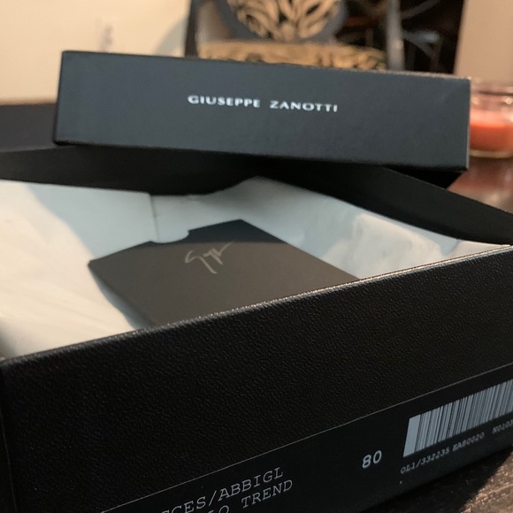 🎁giuseppe zanotti NEW silver croc leather designer belt - Picture 7 of 7